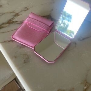 Swarovski Pink Compact Mirror with Pouch